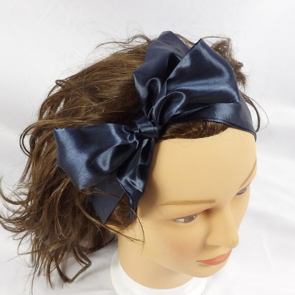 Heather's Closet SET OF 6 Hair Ties or Handbag Scarfs NIB Yellow Navy Blue - Picture 5 of 9